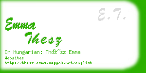 emma thesz business card